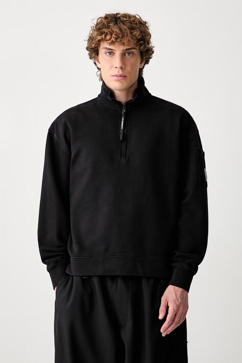 C.P. Company bluza męska bawełniana czarna 21CMSS020A006372M