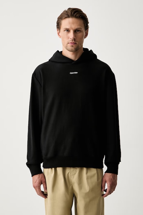 Calvin Klein hanorac cu glugă pentru bărbați cu bumbac negru LV04LH216G