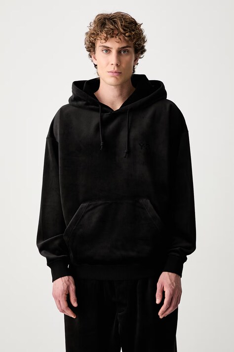 Y-3 VC HOODIE bluza z kapturem welurowa męska czarna IA4372