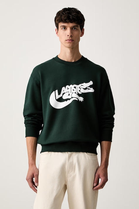 Lacoste bluza męska bawełniana zielona SH9989