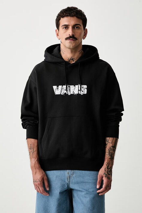 Vans dukserica s kapuljačom za muškarce od pamuka crna VN0010GMBLK1