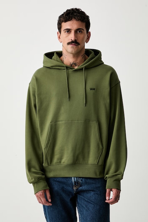 Vans μπλούζα με κουκούλα ανδρική βαμβακερή πράσινη VN0010G8GRK1