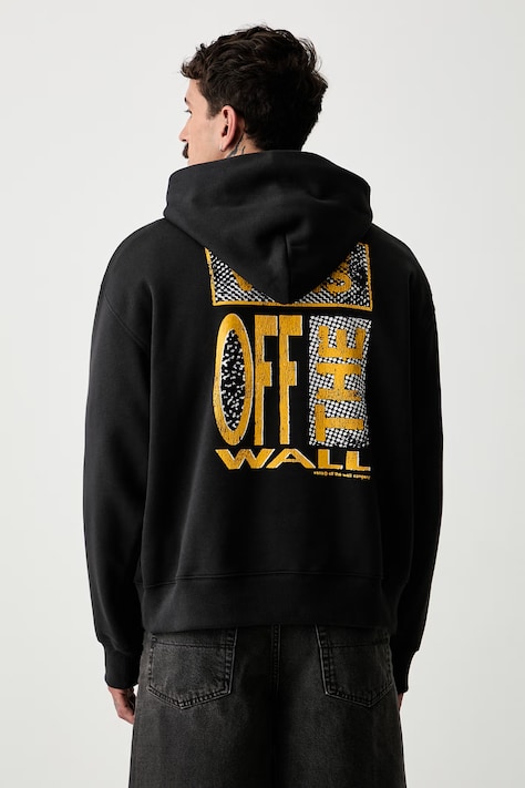 Vans bluza z kapturem męska z bawełną czarna VN000WTNBLK1