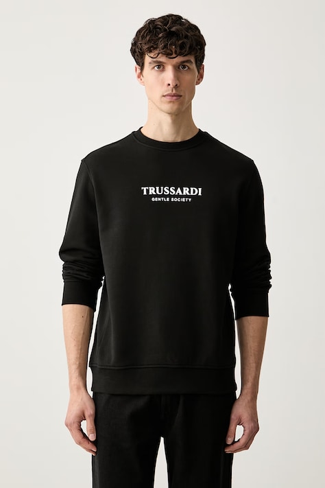 Trussardi bluza męska bawełniana czarna G8468000248N