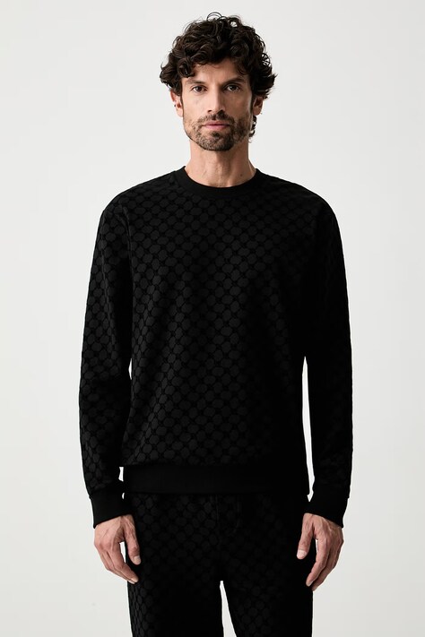 Joop! bluza męska z bawełną czarna 30105535