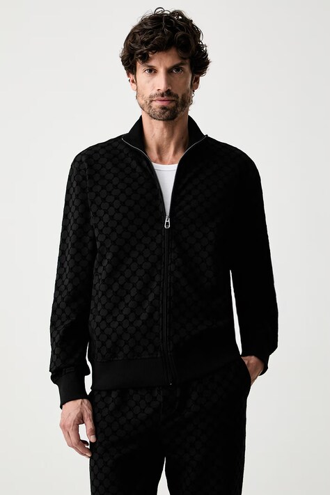 Joop! bluza rozpinana męska z bawełną czarna 30105529