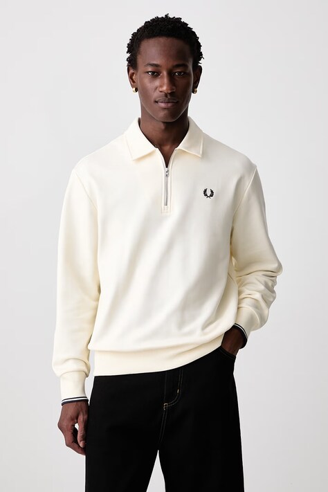Fred Perry Bluza męska bawełniana beżowa M2426