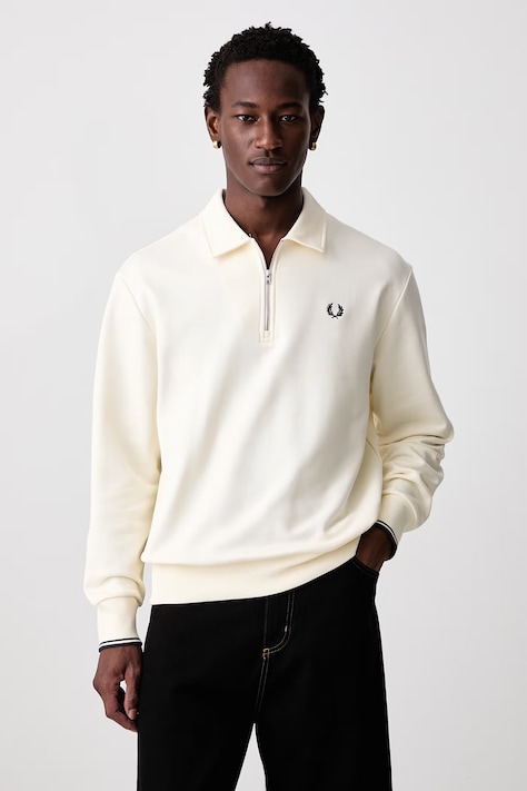 Fred Perry Bluza męska bawełniana beżowa M2426