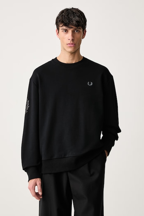 Fred Perry Bluza męska bawełniana czarna M3622