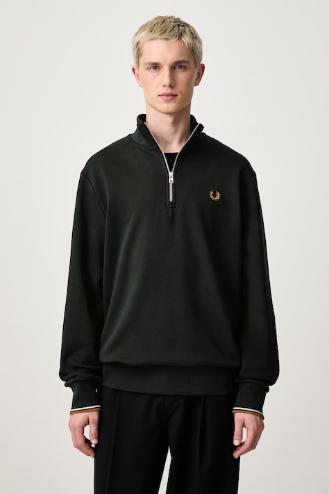 Fred Perry Bluza męska bawełniana zielona M3574