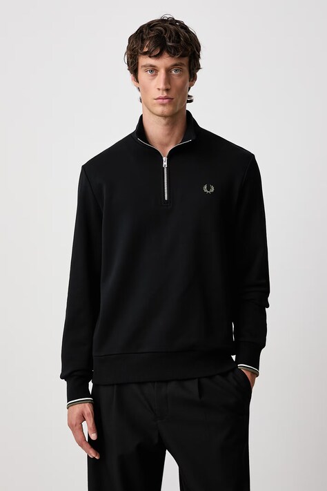 Fred Perry Bluza męska bawełniana czarna M3574