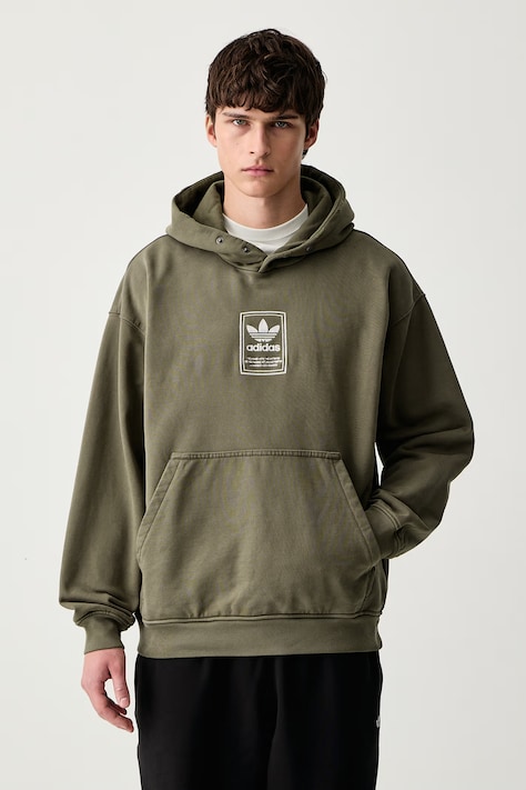 adidas Originals Kapucnis melegítőfelső férfi pamut Elevated GFX zöld KW4403