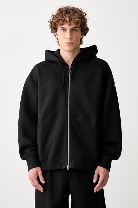 adidas Originals Spacer bluza rozpinana z kapturem z bawełną męska czarna KR1413