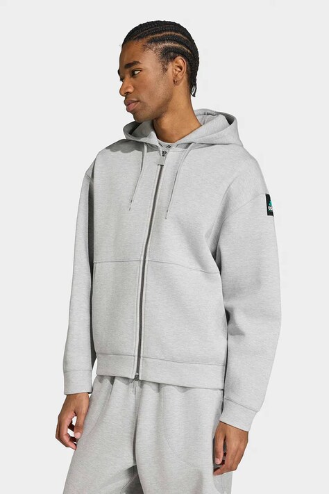 adidas Originals Spacer bluza rozpinana z kapturem z bawełną męska szara KR1412