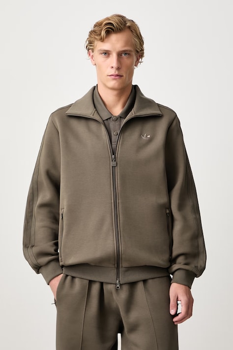 adidas Originals Beckenbauer Premium zip-up sweatshirt with cotton Men's brown KQ6971