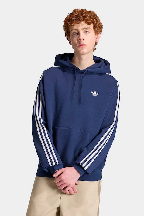 adidas Originals Bluza z kapturem męska z bawełną Adicolor Classics granatowa KS7505