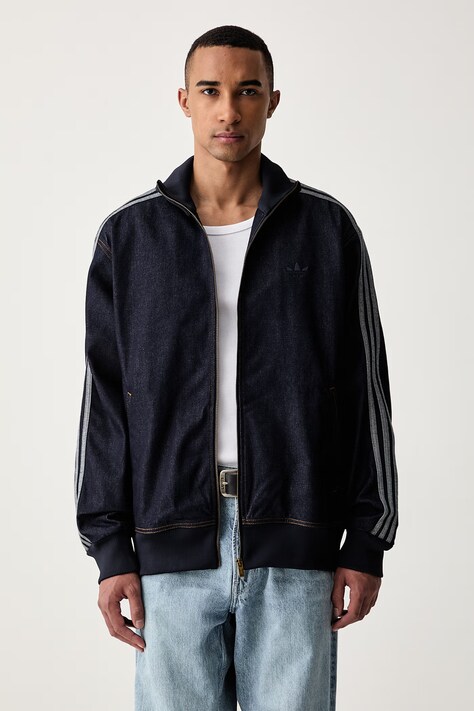 adidas Originals kurtka męska jeansowa Firebird Adicolor Raw Denim granatowa KS4971