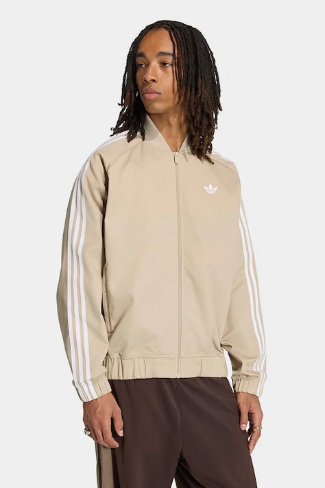 adidas Originals Rozepínací mikina pánská SST Adicolor Classic Cotton Twill béžová KR1369
