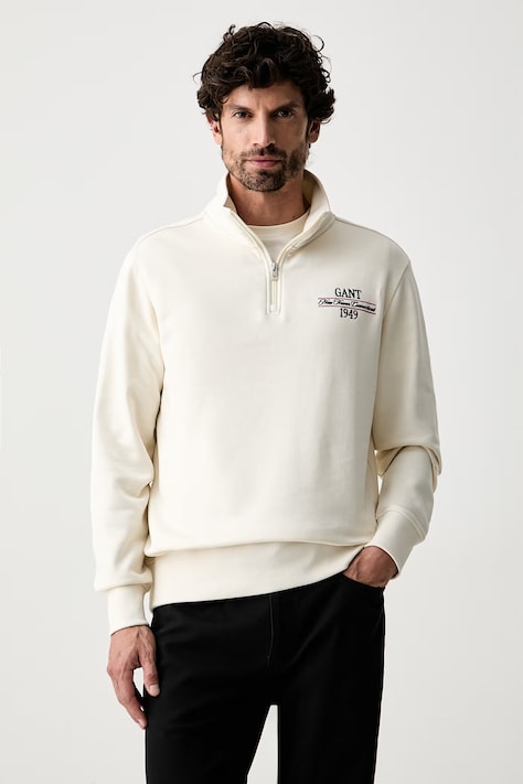 Gant bluza męska z bawełną beżowa 2067158