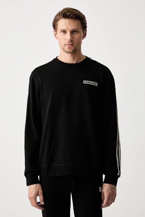EA7 Emporio Armani bluza męska z bawełną czarna AF10377.7M002195