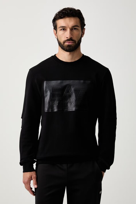 EA7 Emporio Armani bluza męska bawełniana czarna AF27201.7M002108