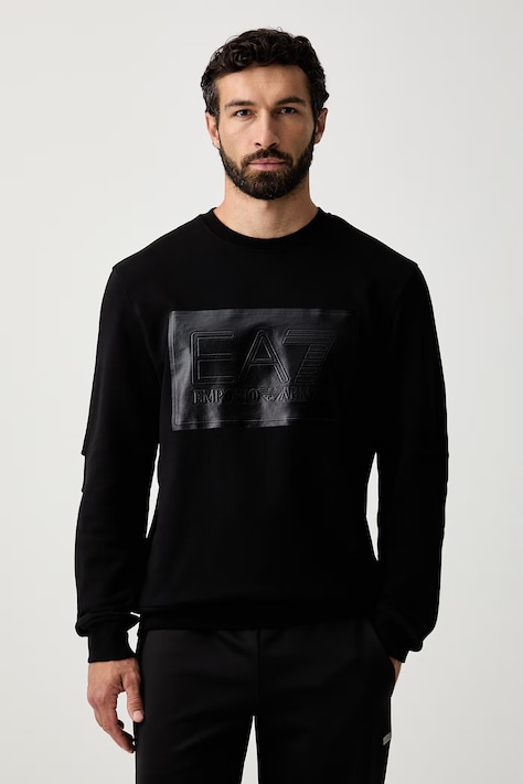 EA7 Emporio Armani bluza męska bawełniana czarna AF27201.7M002108