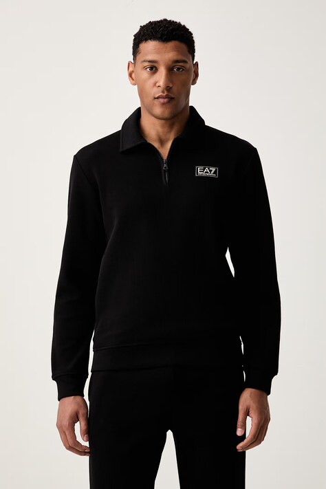 EA7 Emporio Armani bluza męska bawełniana czarna AF21822.7M002232
