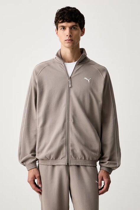 Puma bluza rozpinana męska z bawełną CLASS beżowa 694298