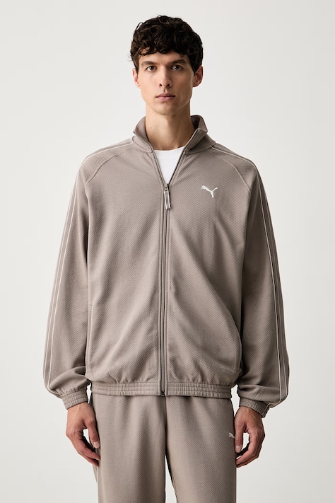 Puma bluza rozpinana męska z bawełną CLASS beżowa 694298