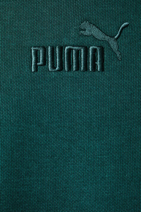 Puma Μπλούζα με κουκούλα ανδρική με βαμβάκι Essentials πράσινη 692914