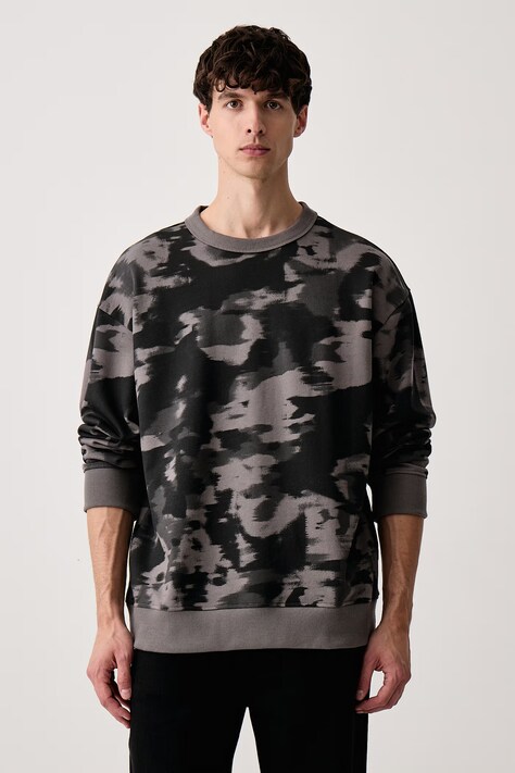 G-Star Μπλούζα ανδρική βαμβακερή Motion camo r γκρί D30055-D325