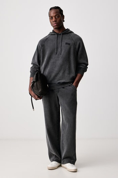 American Vintage кофта з капюшоном чоловіча бавовняна — AW26-BLMZS2, сірий — фото 2