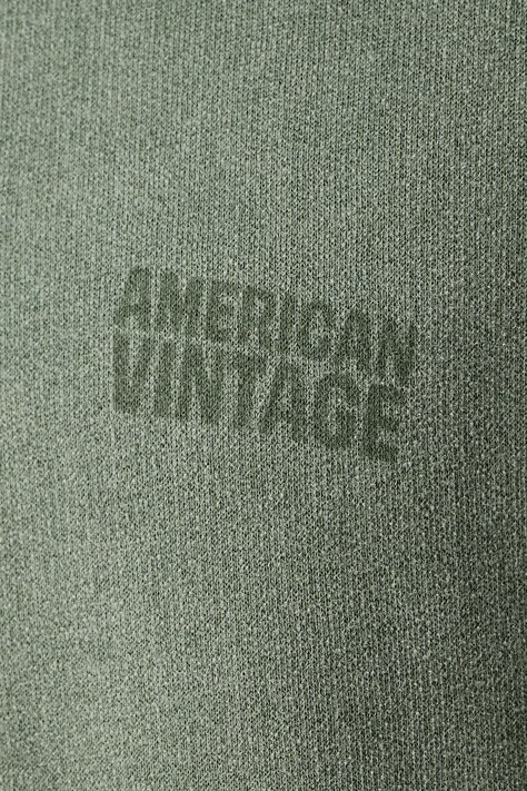 American Vintage кофта чоловіча бавовняна — AW26-BLMZS3, зелений — фото 5