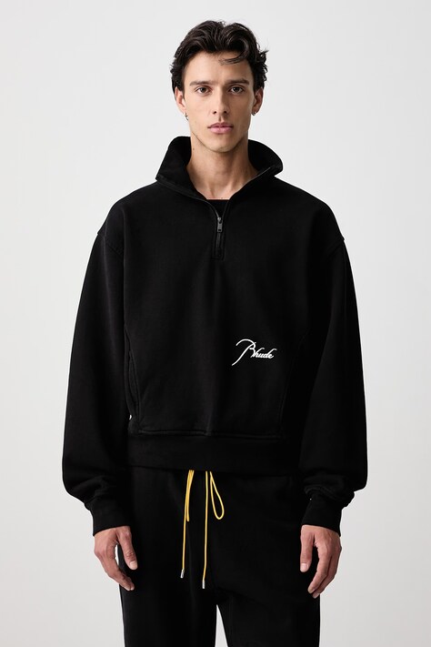 RHUDE Bluza bawełniana męska czarna RHPF26ST05012