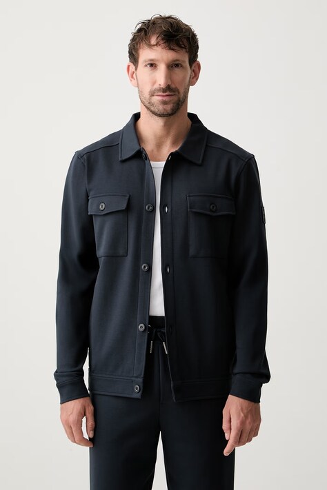 Joop! bluza rozpinana męska z bawełną granatowa 30103336