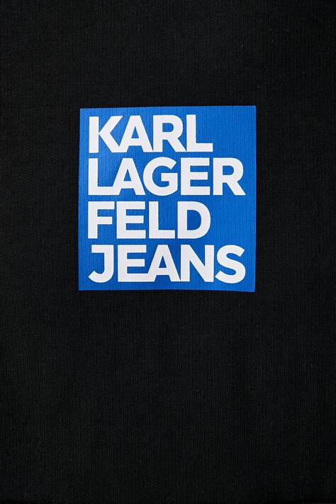 Karl Lagerfeld Jeans кофта з капюшоном чоловіча бавовняна — AW26-BLMZT2, чорний — фото 5