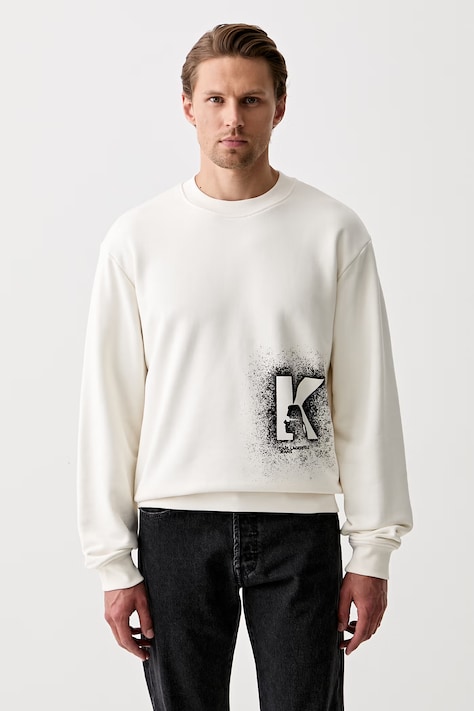 Karl Lagerfeld Jeans bluza męska z bawełną beżowa B3M20001