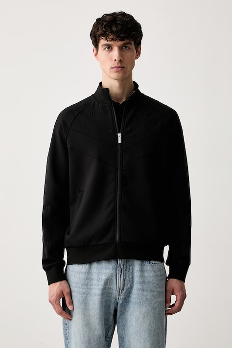 Karl Lagerfeld mikina na zips čierna 563902.705014