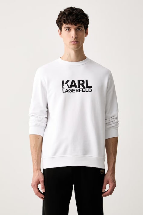 Karl Lagerfeld bluza męska bawełniana biała 563917.705780