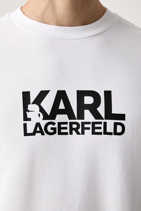 Karl Lagerfeld bluza męska bawełniana biała 563917.705780