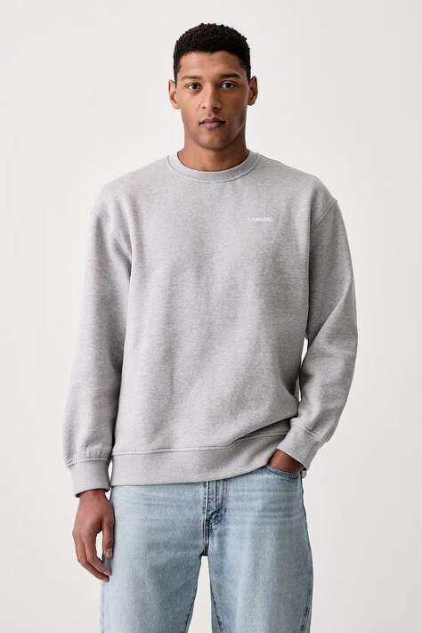 Levi's Bluza męska z bawełną SWEATS CREW szara A1572