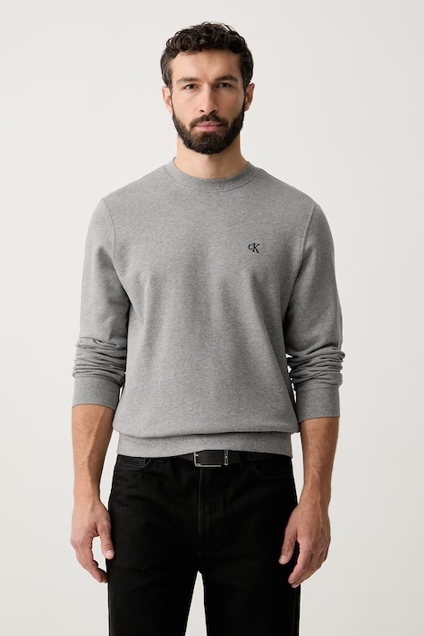 Calvin Klein Jeans суичър мъжки от памук сив LV04RG275G