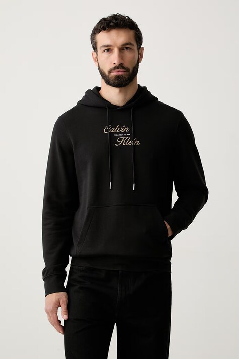 Calvin Klein Jeans hanorac cu glugă pentru bărbați, din bumbac negru LV04RG271G