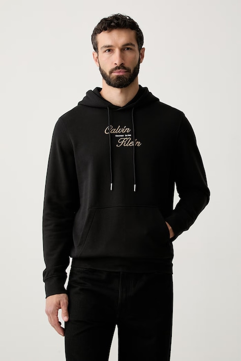 Calvin Klein Jeans hanorac cu glugă pentru bărbați, din bumbac negru LV04RG271G
