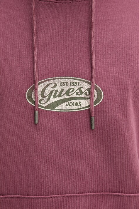 Guess Jeans кофта з капюшоном чоловіча бавовняна — AW26-BLMZU8, рожевий — фото 5