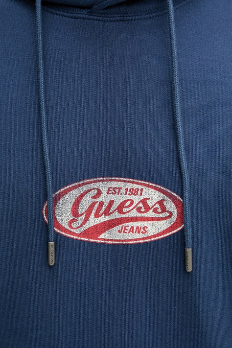 Guess Jeans кофта з капюшоном чоловіча бавовняна — AW26-BLMZU8, блакитний — фото 5