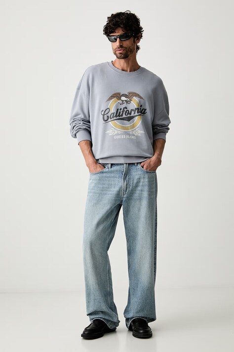 Guess Jeans кофта чоловіча бавовняна — AW26-BLMZU9, блакитний — фото 2