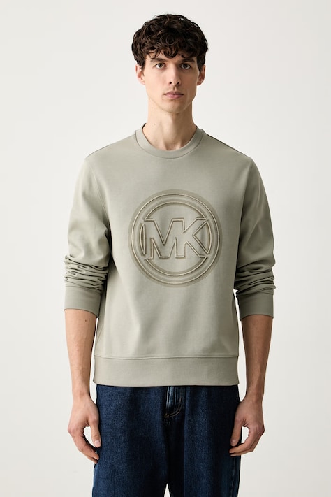 Michael Kors bluza męska z bawełną zielona CT653715MF