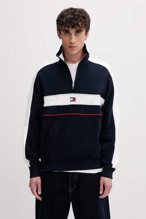 Tommy Jeans dukserica za muškarce od pamuka mornarsko plava DM0DM23244