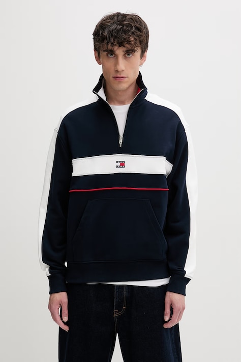 Tommy Jeans dukserica za muškarce od pamuka mornarsko plava DM0DM23244